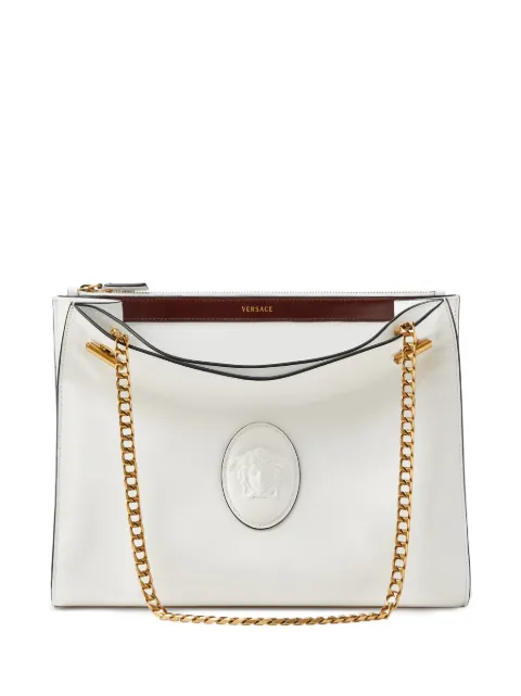 Versace Cabine leather shoulder bag