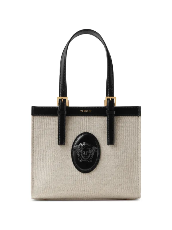 Versace リヴィエール キャンバス ハンドバッグ ミニ | ニュートラル 