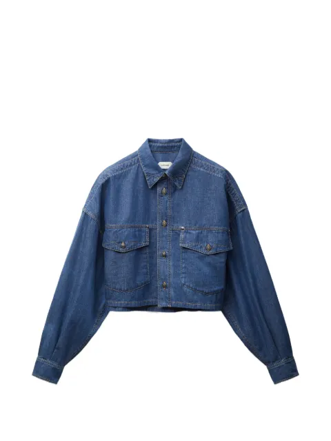 Versace Chambray cropped shirt
