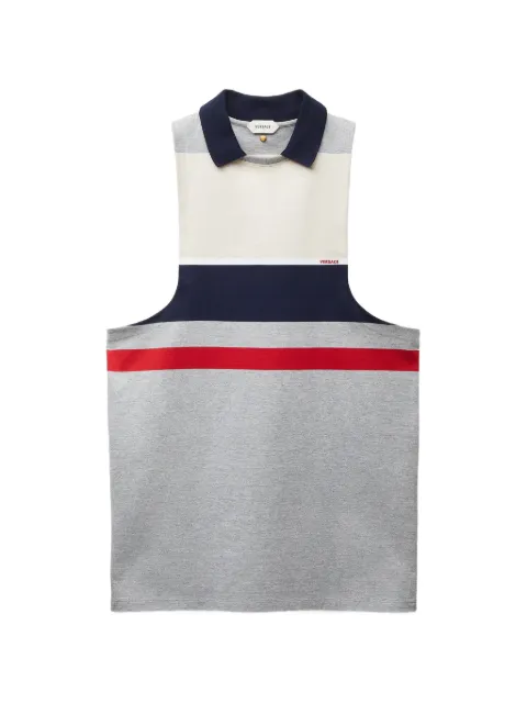 Versace striped cotton-jersey mini dress