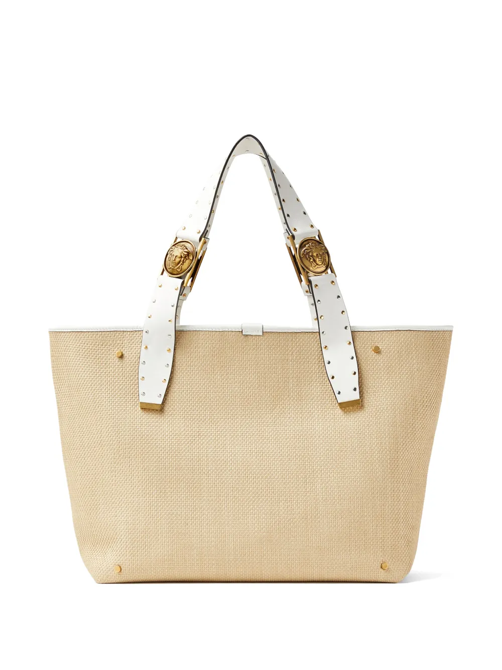 Riviére large raffia tote from Versace