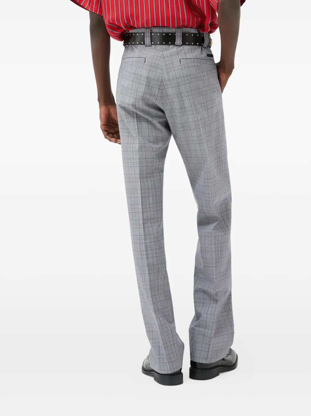 Versace Prince Of Wales wollen broek Grijs