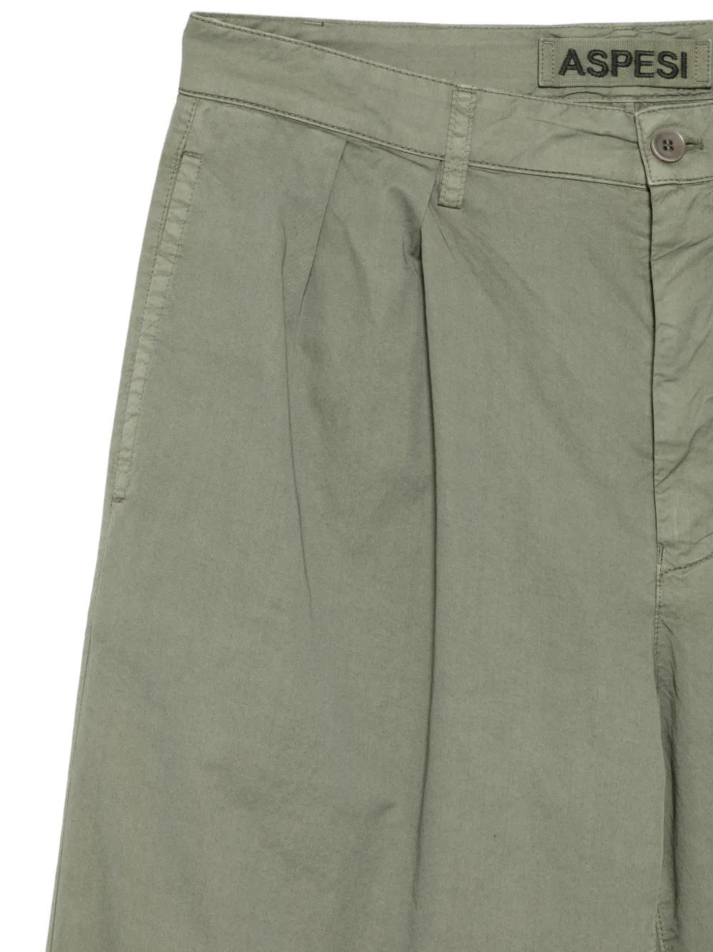 ASPESI Broek met knoopsluiting Groen