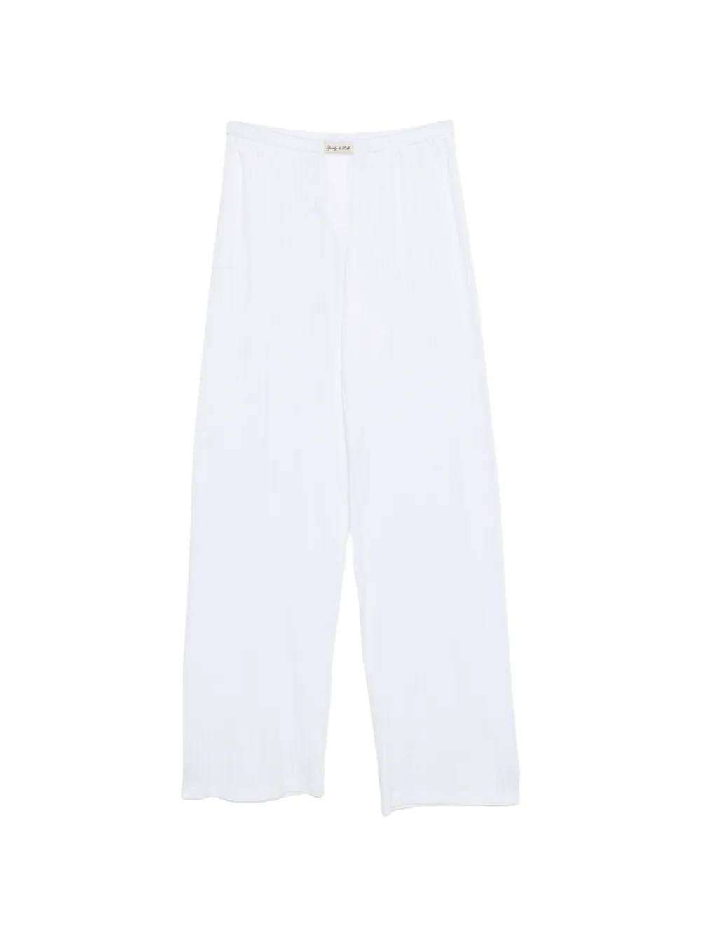 Sporty & Rich pointelle-knit elasticated trousers - Weiß