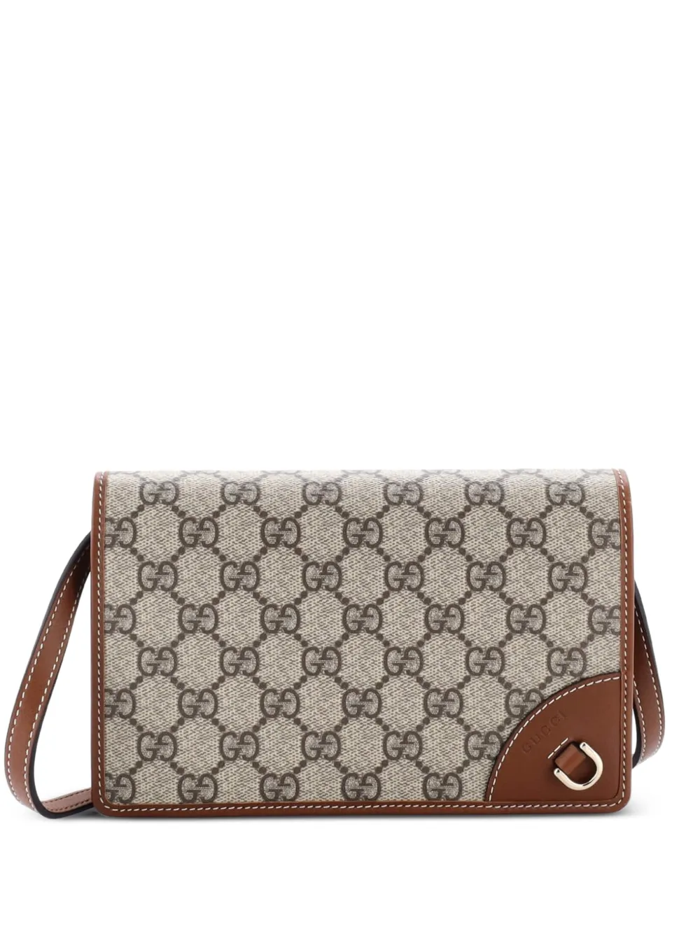 Gucci Pre-Owned Emblem Wallet on Strap GG Coated Canvas shoulder bag - Marrone