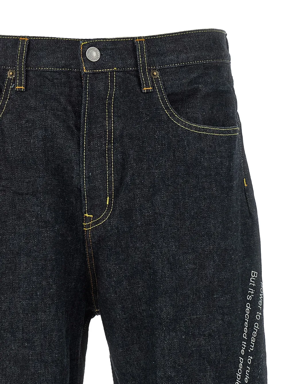 Undercover People Have The Power jeans met gewelfd stiksel en borduurwerk Blauw
