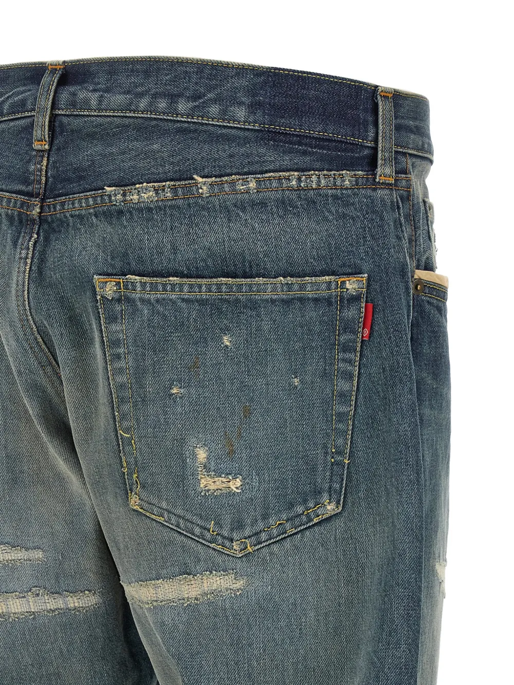 Undercover Gerafelde jeans met borduurwerk Blauw