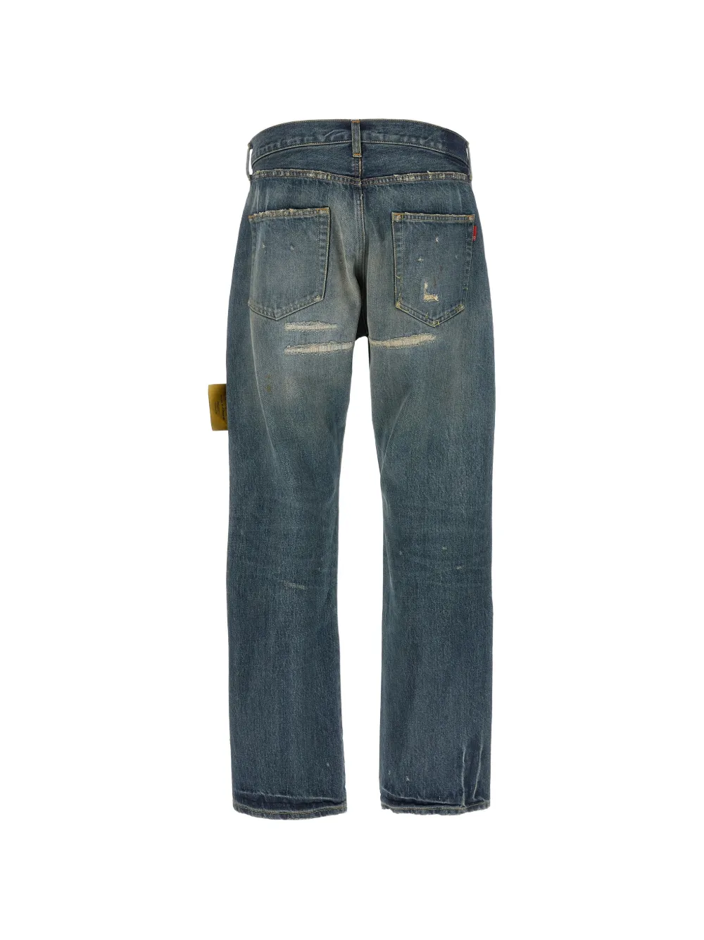 Undercover Gerafelde jeans met borduurwerk Blauw