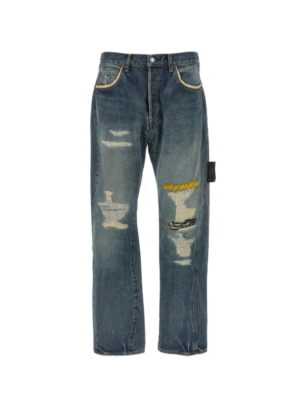 定価44,000円　24ss UNDERCOVER ダメージデニム Undercover ダメージジーンズ | ブルー | FARFETCH JP