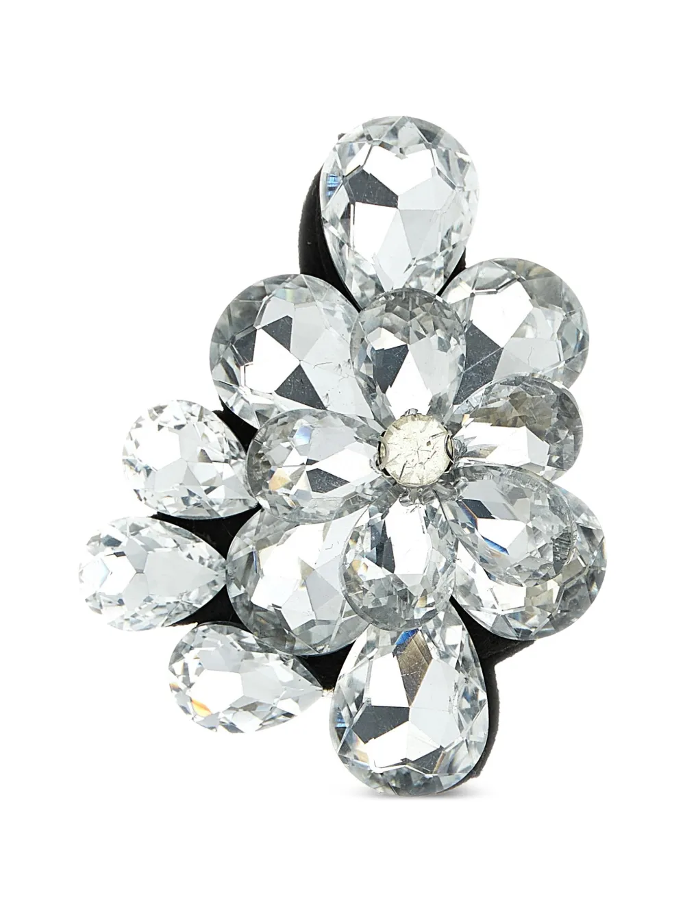 LE TWINS crystal flower brooch - Argento