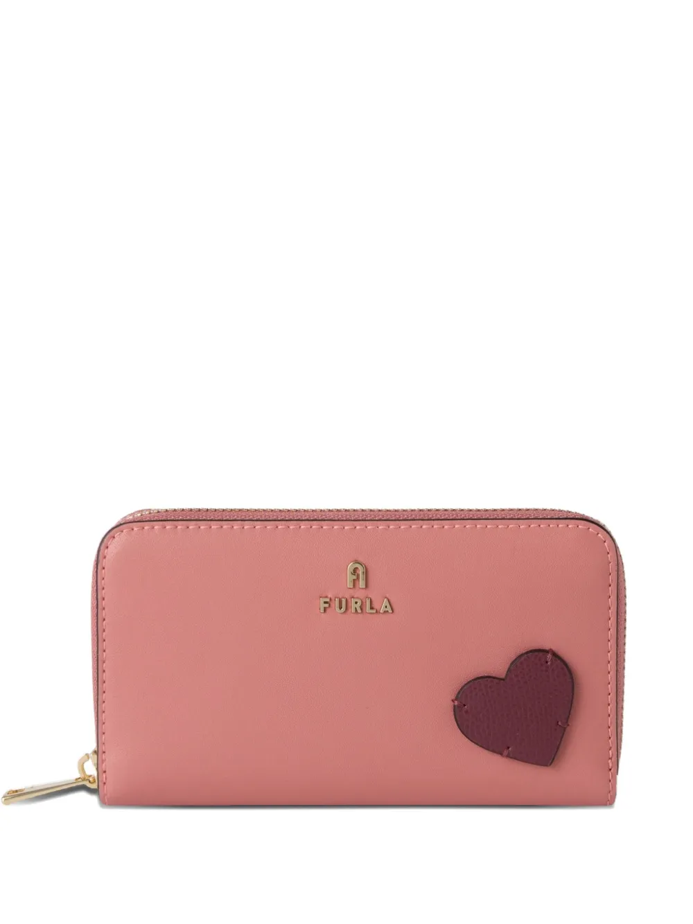 Furla large Camelia heart-patch wallet - Rosa