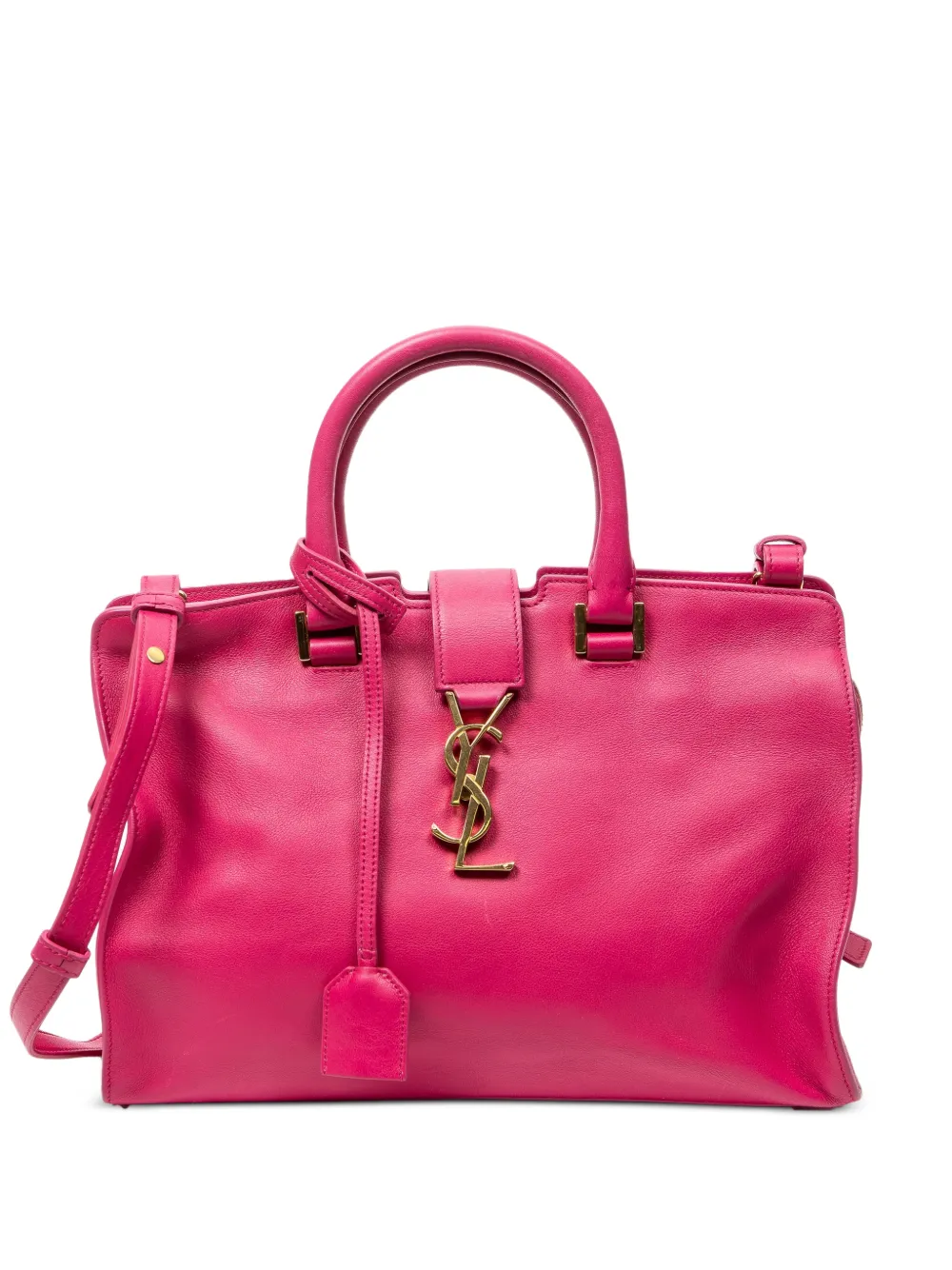Saint Laurent Pre-Owned small Cabas Cassandre-plaque tote bag - Rosa