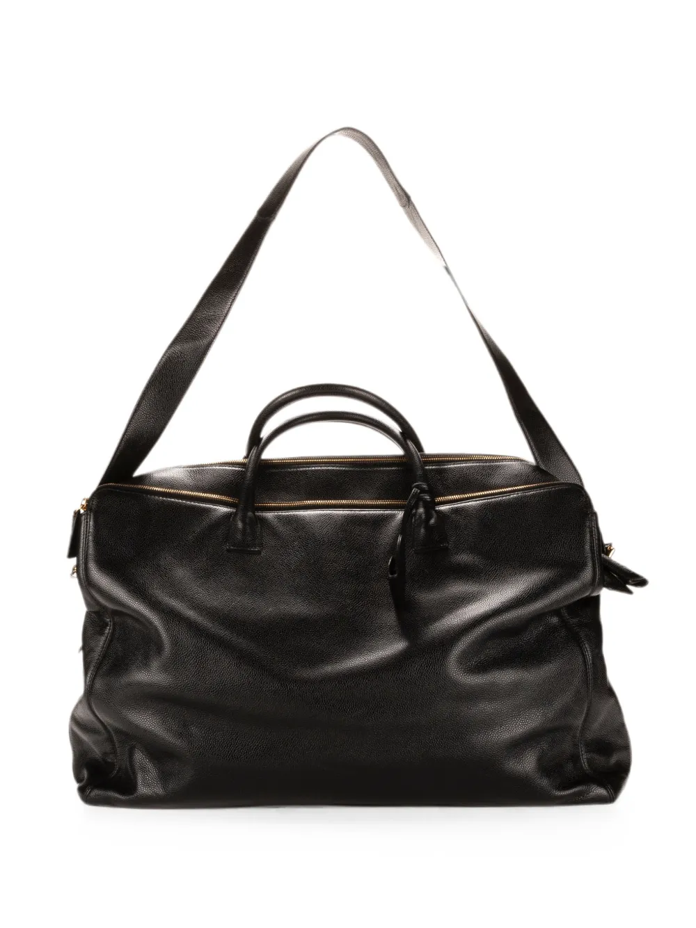 CHANEL Pre-Owned pebbled travel bag - Nero
