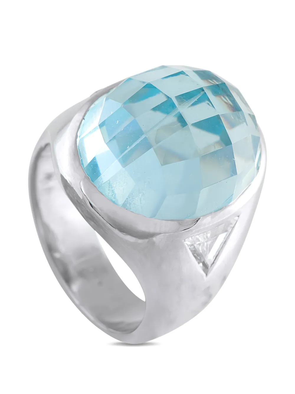 LB Exclusive aquamarine and diamond ring - Argento