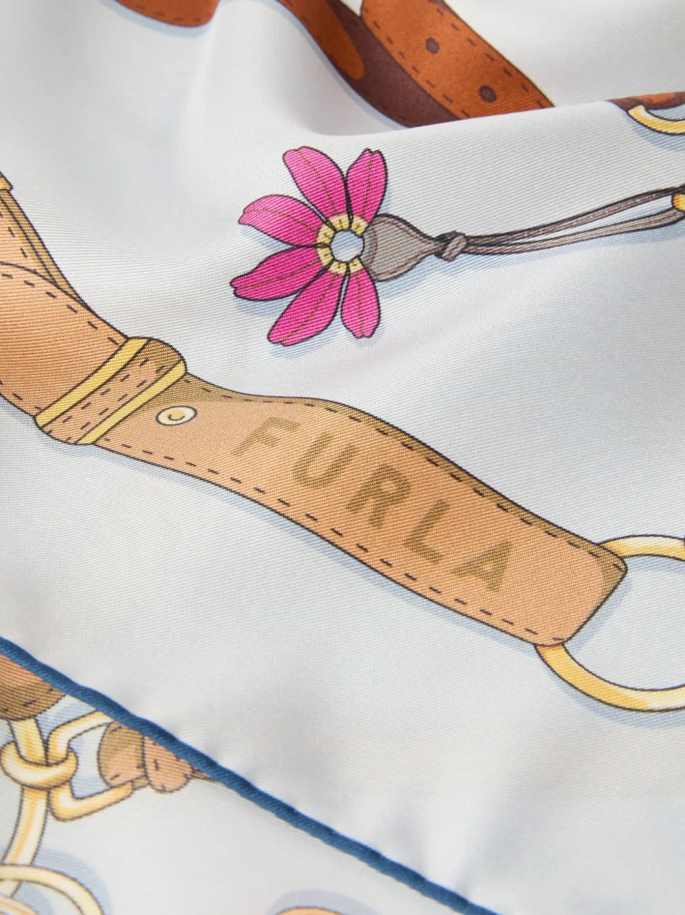 Furla Tortona Carré sjaal Blauw