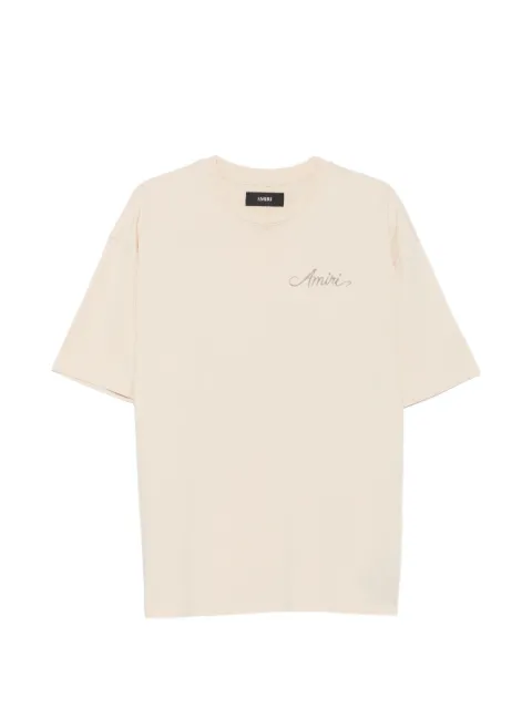 AMIRI logo-embroidered bandana-patch T-shirt