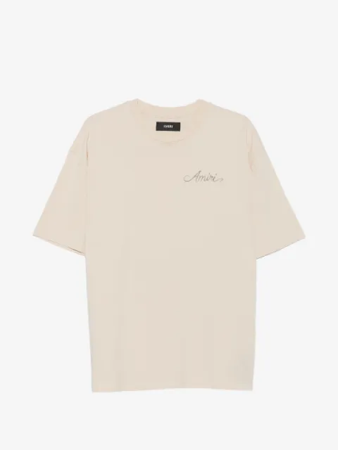 AMIRI logo-embroidered bandana-patch T-shirt