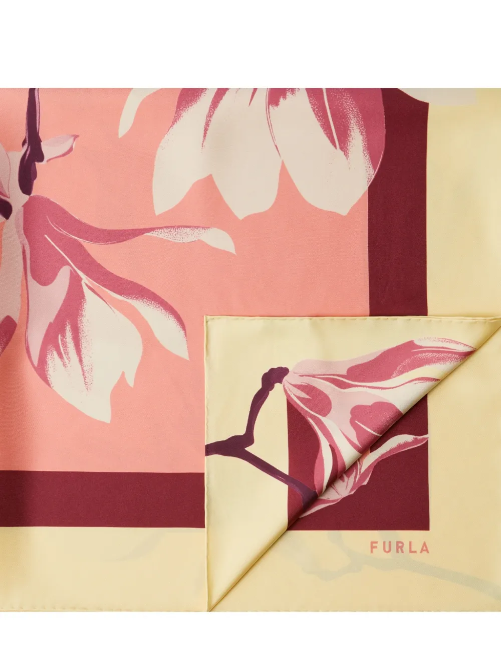 Furla Tortona sjaal met bloemenprint Beige