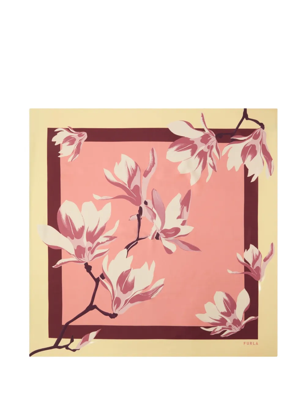 Furla Tortona Floral-print Scarf In Multi