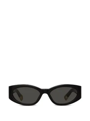 Saint Laurent オーバルフレーム サングラス | ブラック | FARFETCH JP