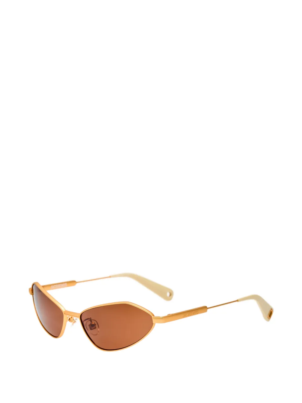Jacquemus Bambino zonnebril met geometrisch montuur Goud