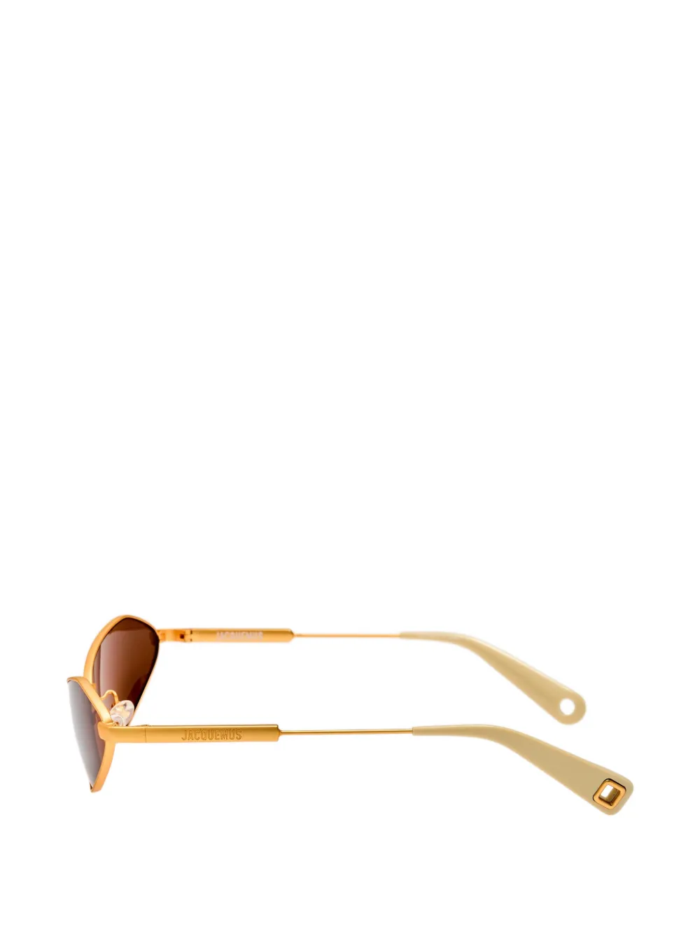 Jacquemus Bambino zonnebril met geometrisch montuur Goud