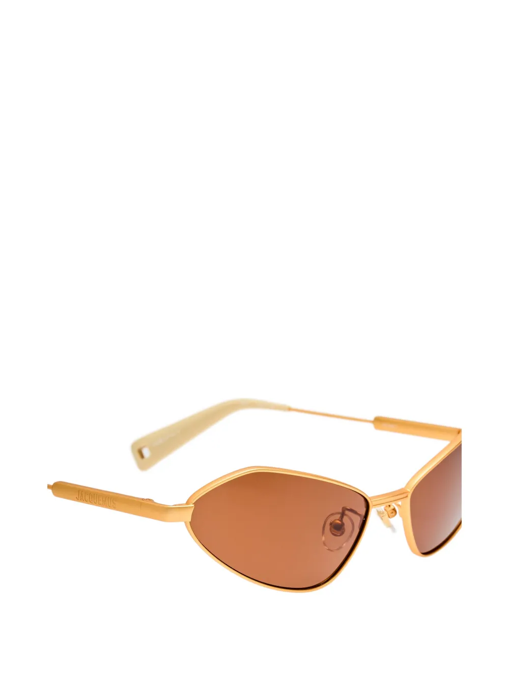 Jacquemus Bambino zonnebril met geometrisch montuur Goud
