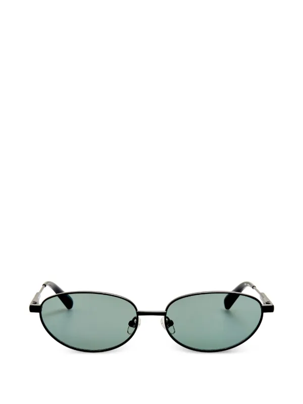 Jacquemus Alba Oval-frame Sunglasses in Black