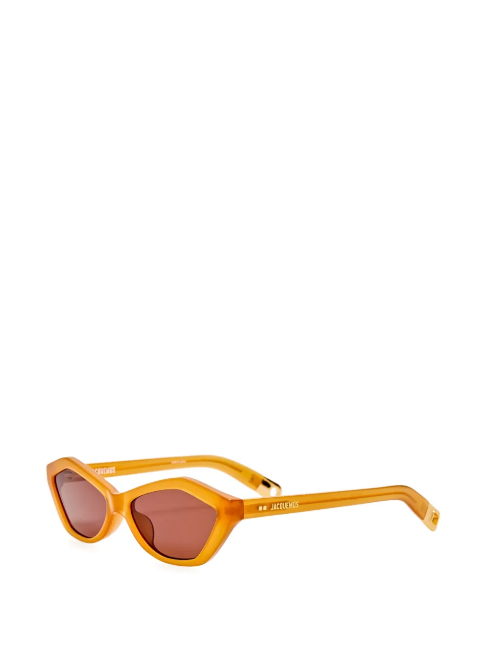 Jacquemus Bambino zonnebril met geometrisch montuur Geel