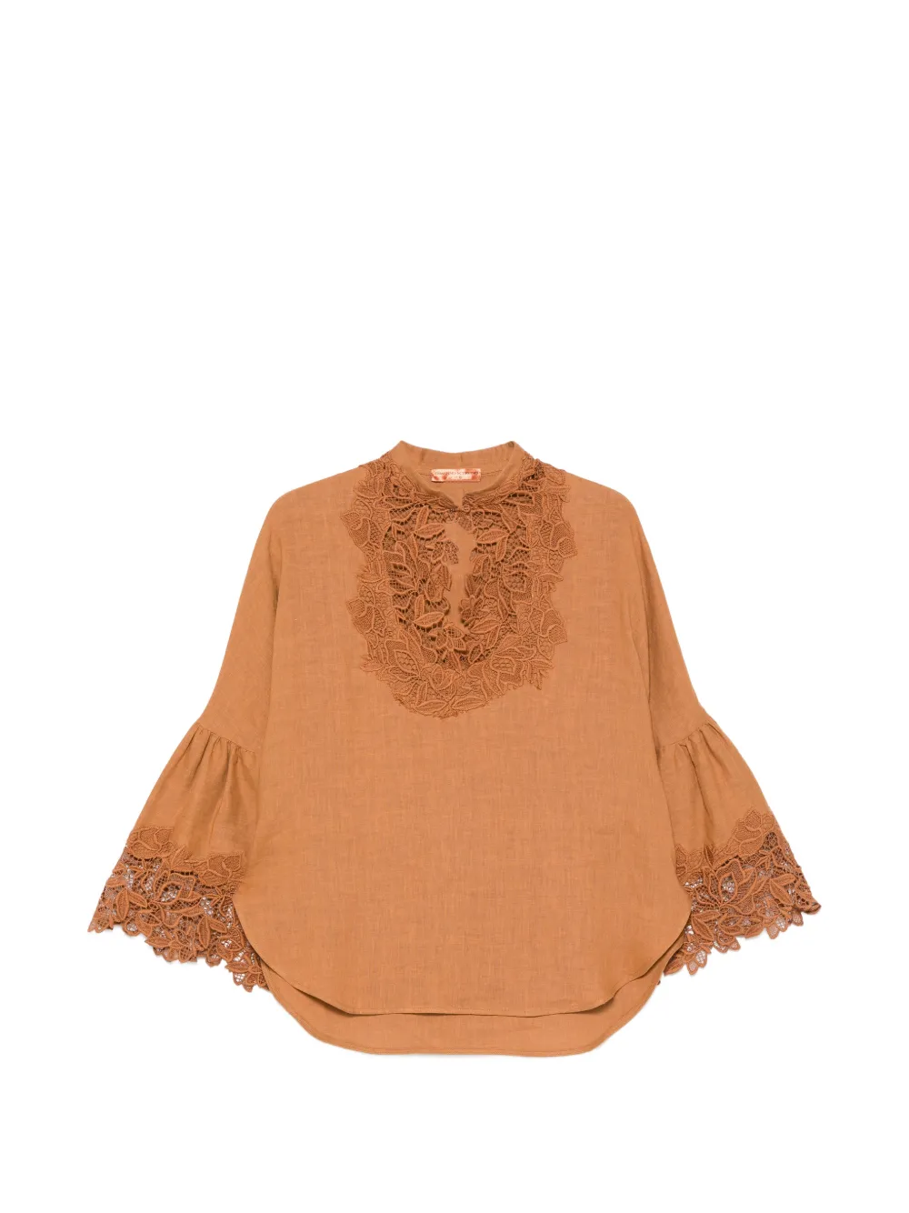 Ermanno Scervino lace-trim blouse - Marrone