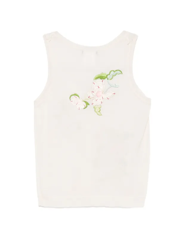 Christian Dior Pre-Owned 2020s floral-embroidered Tank Top