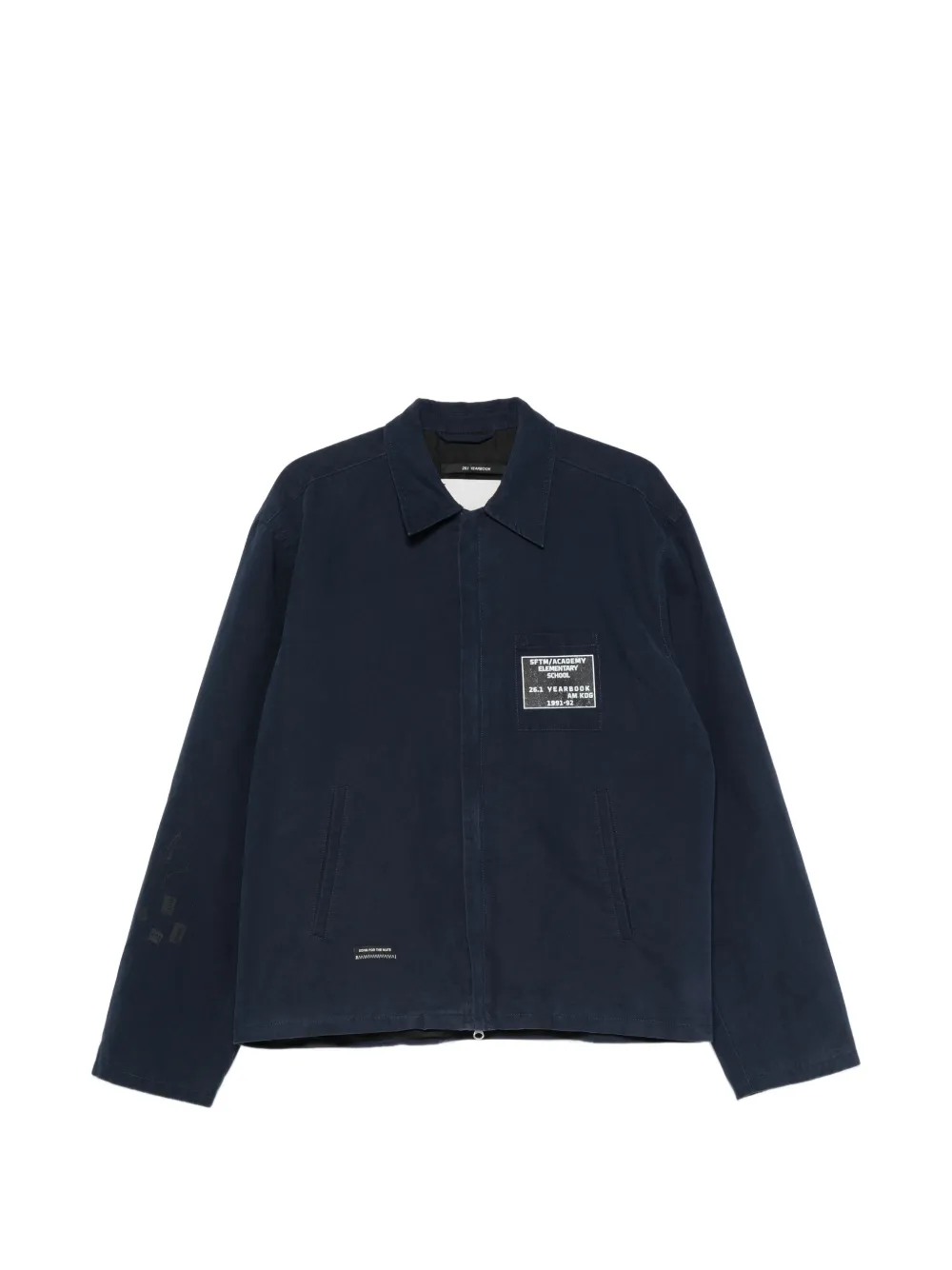 Song For The Mute logo-patch zip-up jacket - Blu