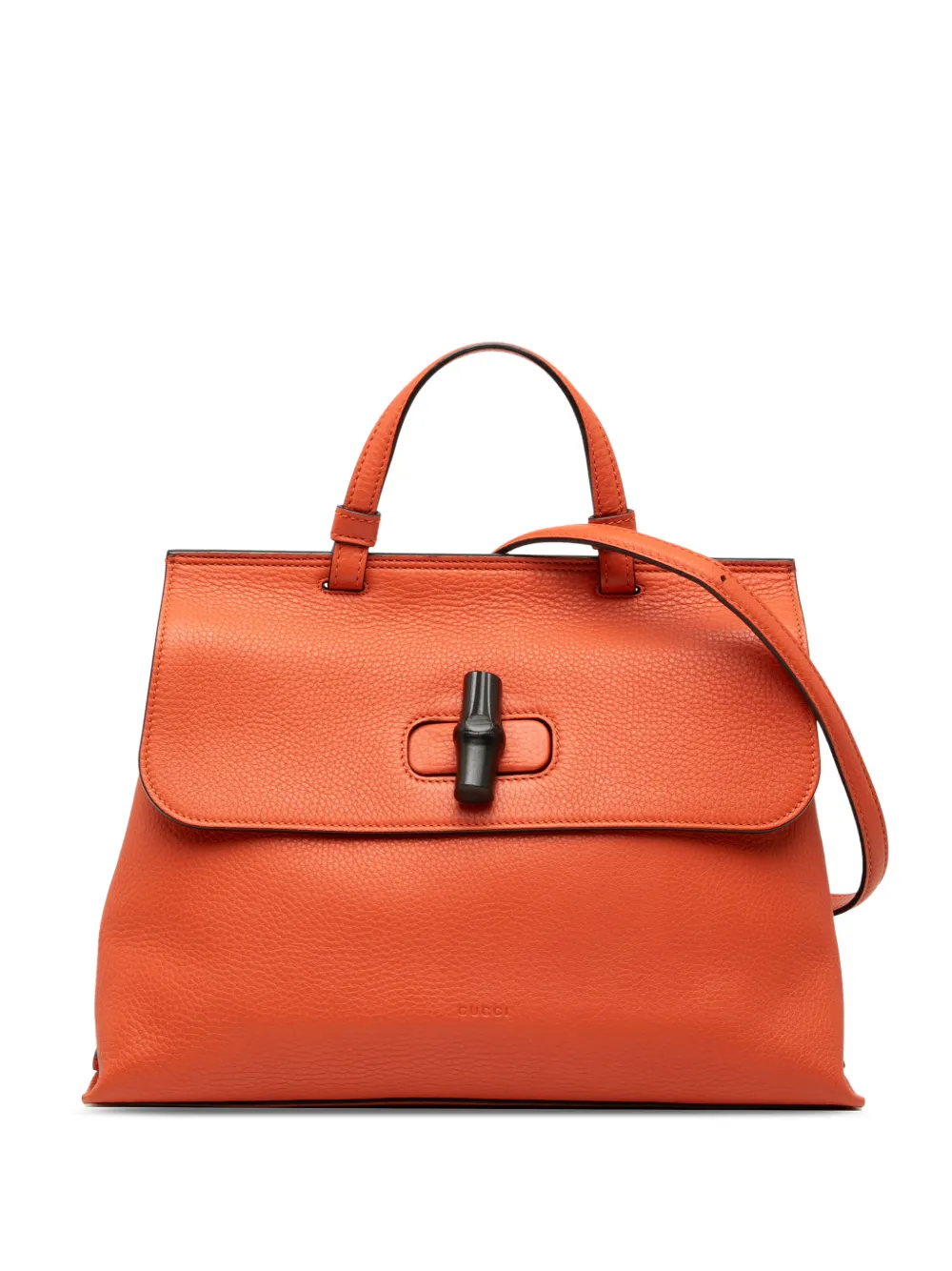 Gucci Pre-Owned 2000-2015 Medium Leather Bamboo Daily satchel - Arancione