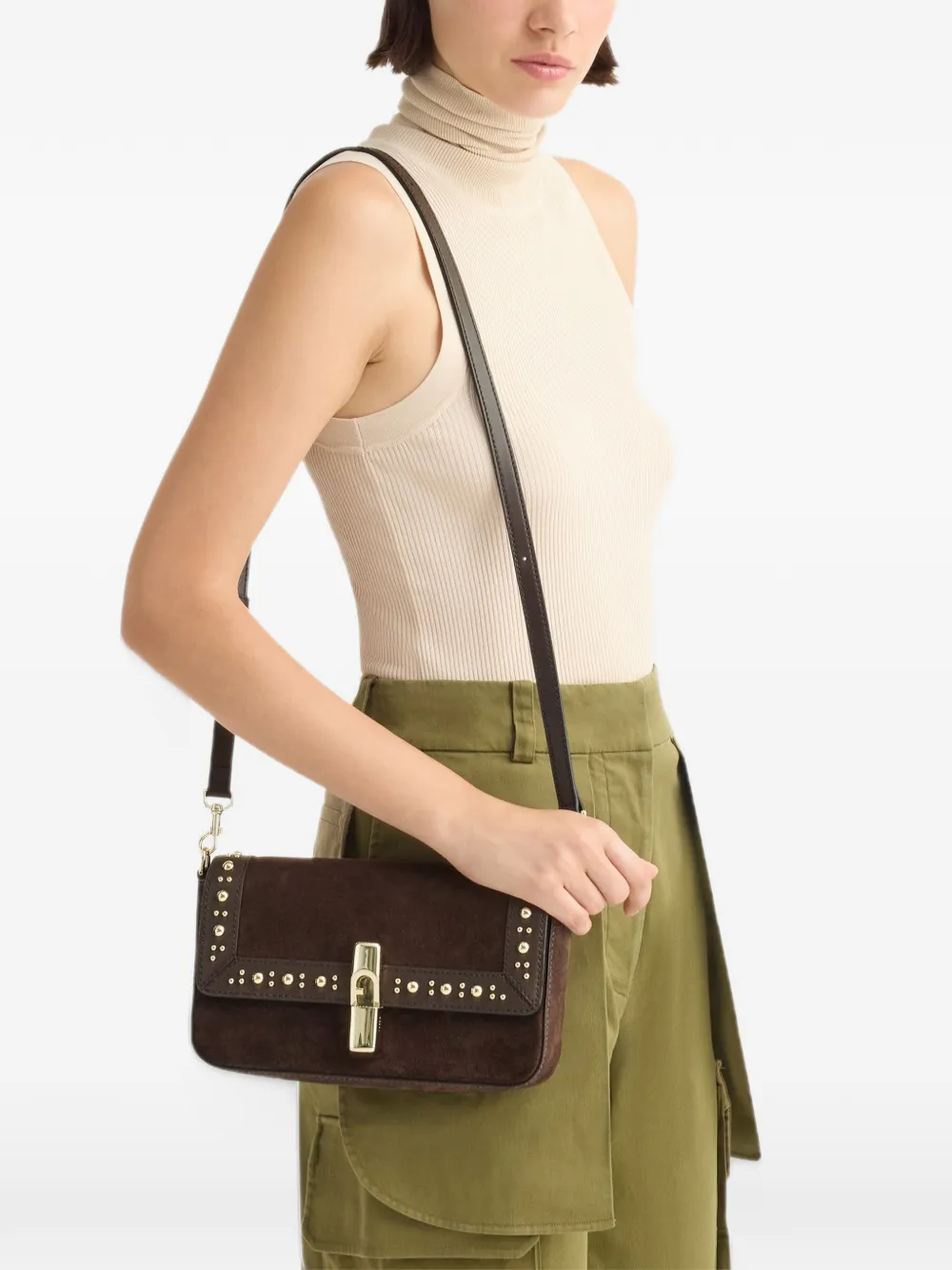 Furla Kleine Iride crossbodytas Bruin