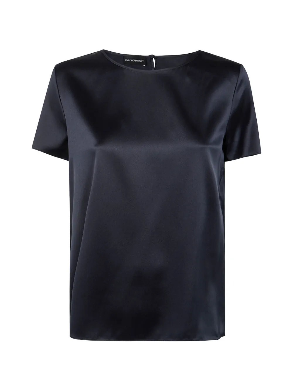 Emporio Armani short-sleeved silk blouse - Blu