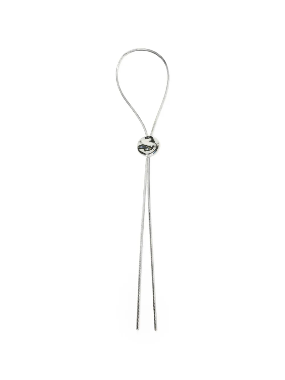 Federica Tosi hammered-effect lariat necklace - Argento