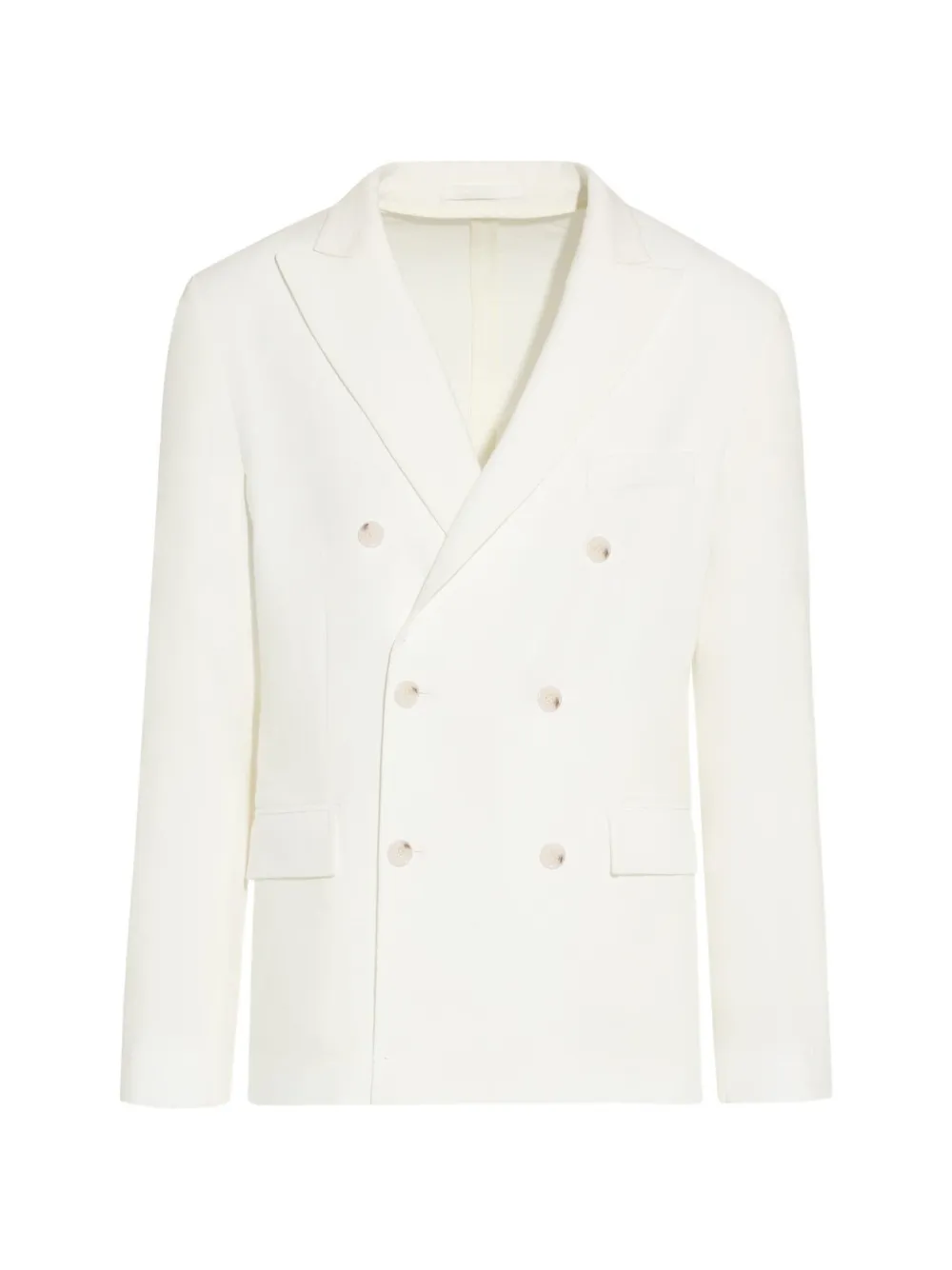 Paolo Pecora linen double-breasted blazer - Bianco