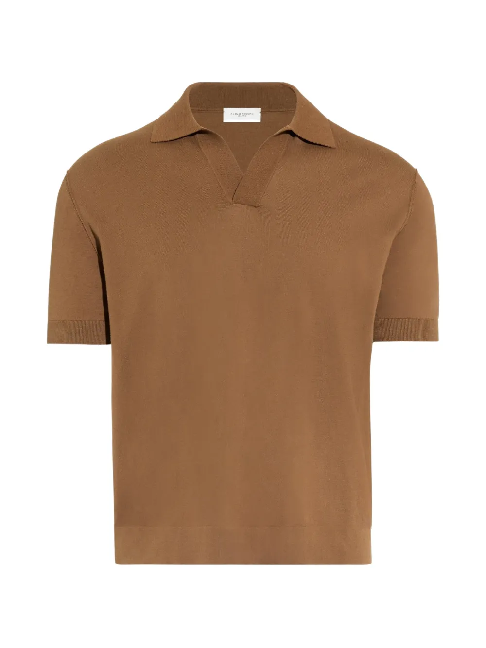 Paolo Pecora open-collar loose-fit T-shirt - Marrone