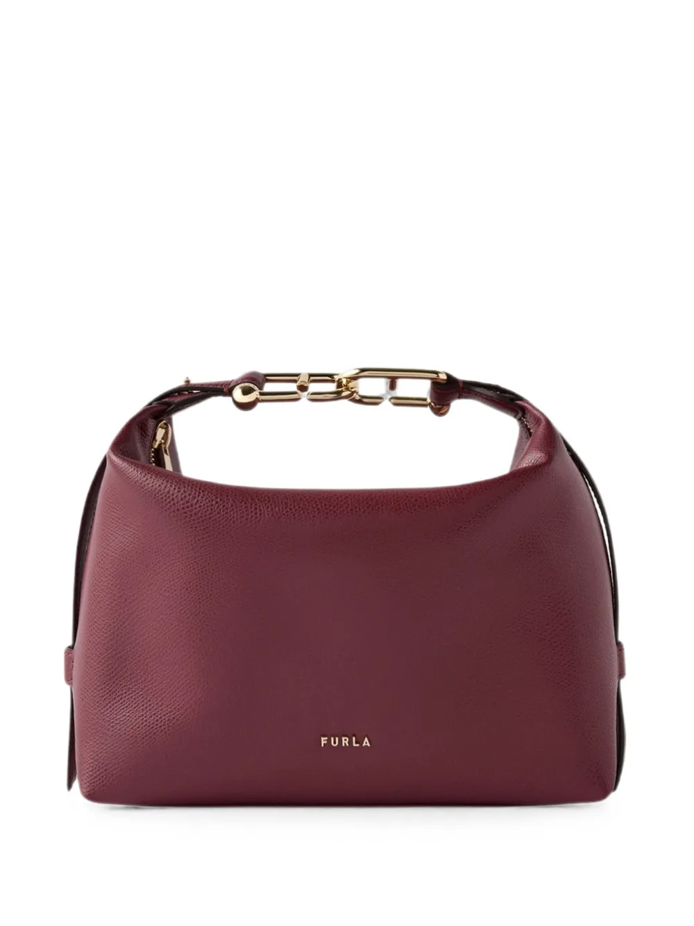 Furla Tonie Schultertasche aus strukturiertem Leder - Rot