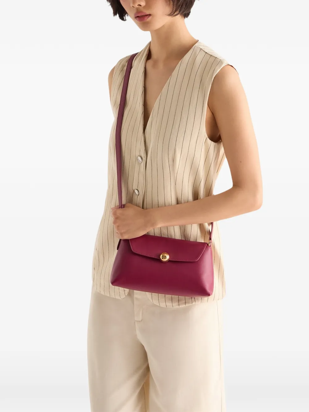 Furla Leren shopper Roze