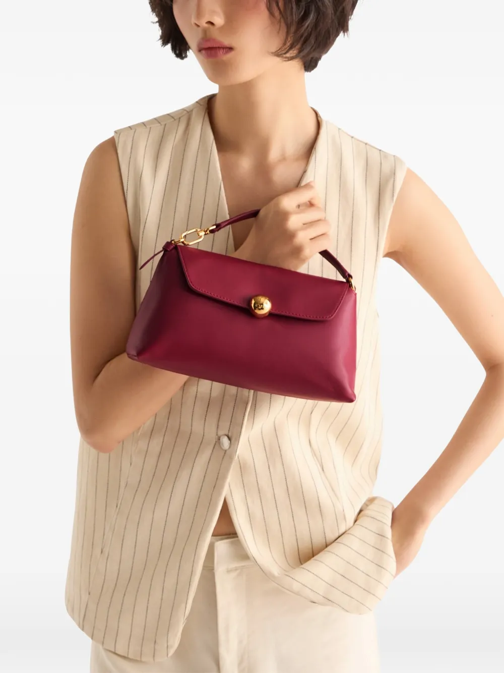 Furla Leren shopper Roze