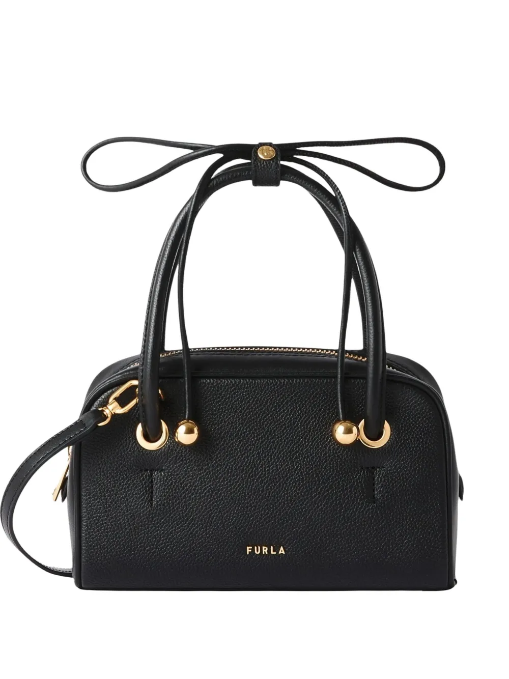 Furla Dome grain-leather tote bag - Nero