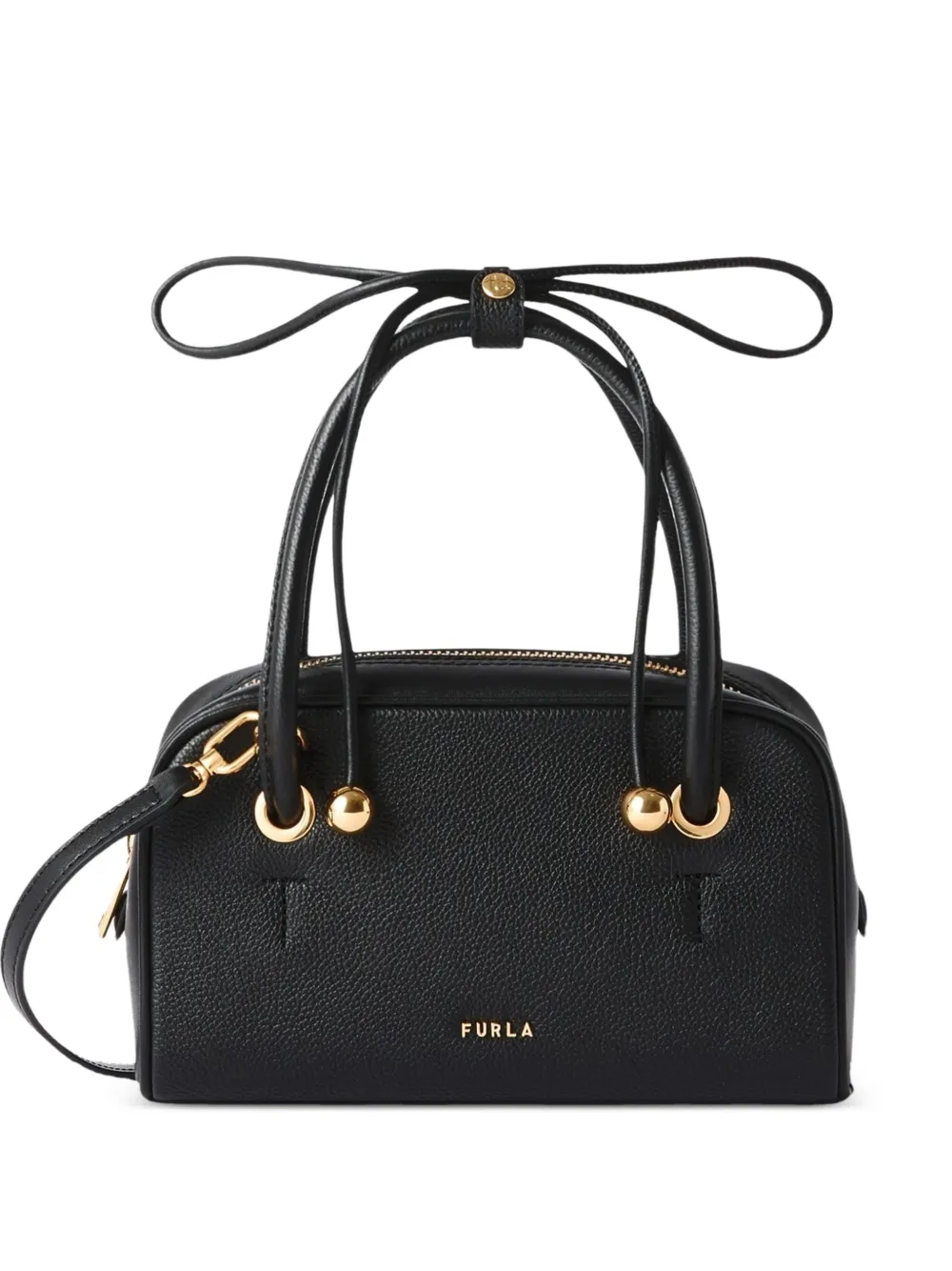 Furla Dome grain-leather tote bag - Nero