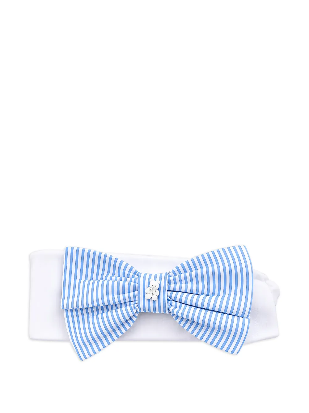 NANAN stripe-pattern bow headband - Blu