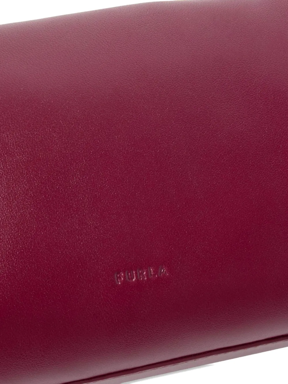 Furla Grote leren crossbodytas met logo-reliëf Rood