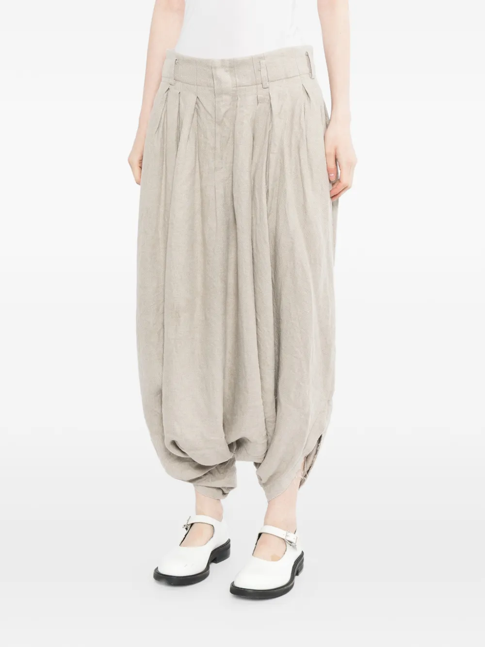 Comme Des Garçons Gesmockte broek Beige