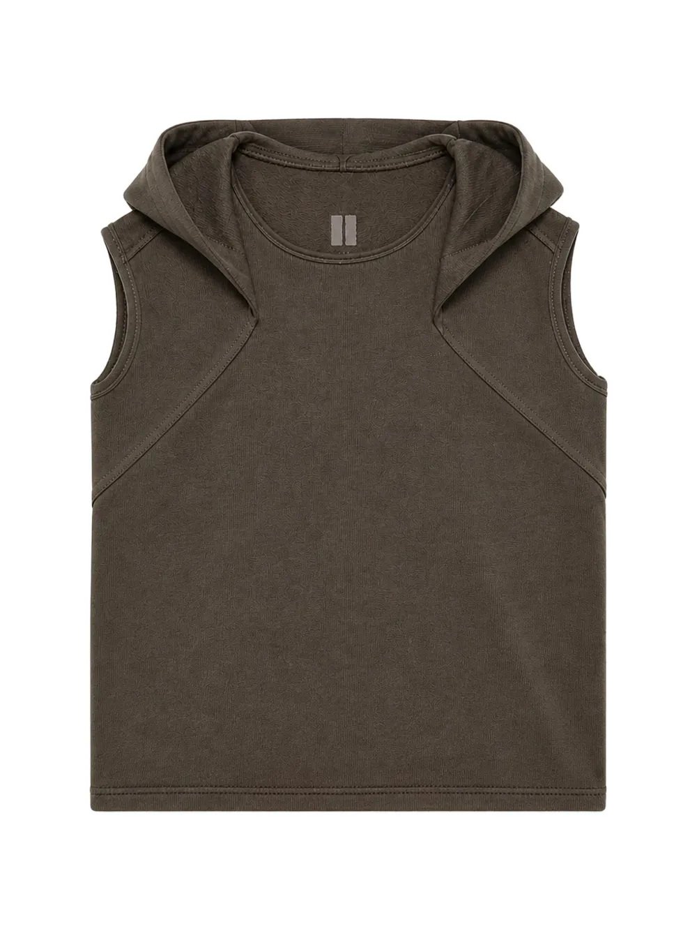 Rick Owens Kids sleeveless hooded hoodie - Marrone