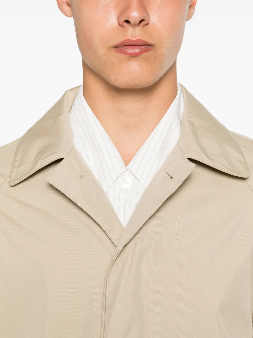 ASPESI Jas met knoopsluiting en raglan mouwen Beige