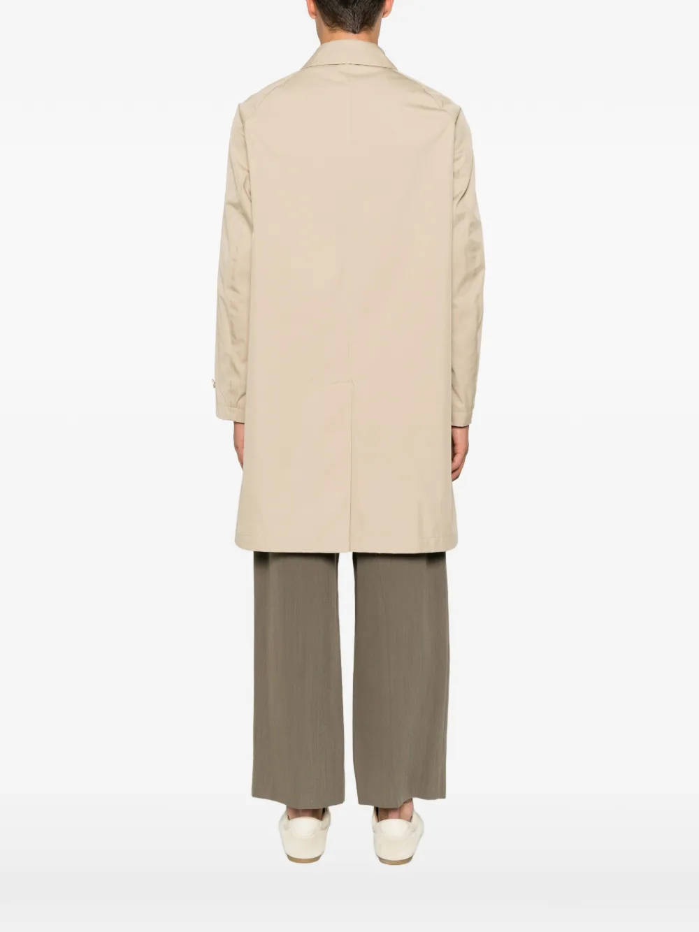 ASPESI Jas met knoopsluiting en raglan mouwen Beige