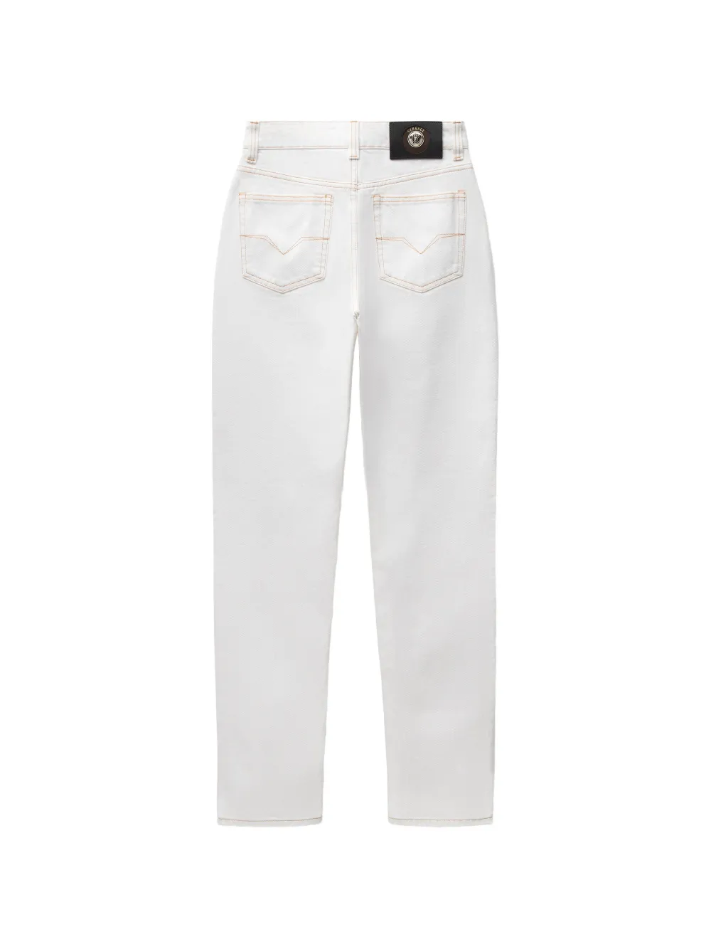 Versace Jeans met Medusa-plakkaat en toelopende pijpen Wit